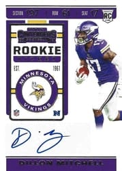 2019 Panini Contenders Base Set Dillon Mitchell #257 card