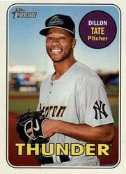 2018 Topps Heritage Minor League Base Set Dillon Tate #154 card