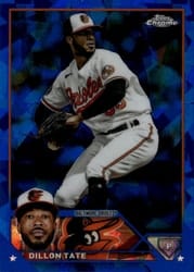 2023 Topps Chrome Update Sapphire Edition Base Set Dillon Tate #USCS219 card