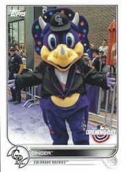 2022 Topps Opening Day Mascots Dinger #M-7 card