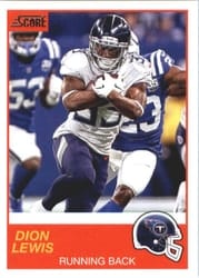 2019 Score Base Set Dion Lewis #73 card