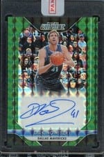 2018 Panini Prizm Mosaic Autographs Dirk Nowitzki #MO-DN card
