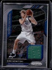 2020-21 Panini Prizm Sensational Swatches Dirk Nowitzki #SSW-DNW card