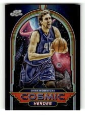 2023-24 Topps Chrome Cosmic Cosmic Heroes Dirk Nowitzki #CH-4 card
