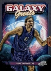 2023-24 Topps Chrome Cosmic Galaxy Greats Dirk Nowitzki #GG-29 card