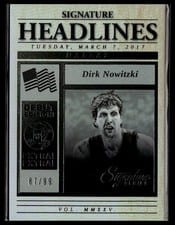 2025-26 Panini Signature Series Signature Headlines Dirk Nowitzki #21 card