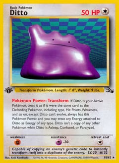 1999 Fossil Ditto #18 card