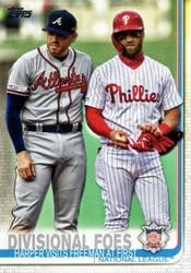 2019 Topps Update Base Set Divisional Foes (Freddie Freeman / Bryce Harper) #US260 card