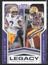 2020 Panini Contenders Draft Picks Legacy DJ Chark/ Justin Jefferson #7 card
