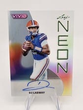 2025 Leaf Vivid Neon Autographs DJ Lagway #NA-DJL card