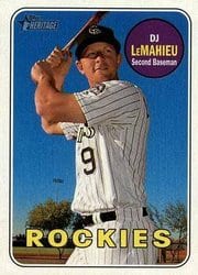 2018 Topps Heritage Base Set DJ LeMahieu #65 card