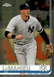 2019 Topps Chrome Update Base Set DJ LeMahieu #5 card