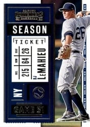 2020 Panini Contenders Base Set DJ LeMahieu #55 card