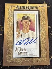 2020 Topps Allen & Ginter Mini Autographs DJ LeMahieu #MA-DL card