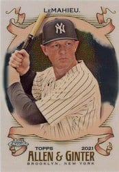 2021 Topps Allen & Ginter Chrome Base Set DJ LeMahieu #67 card
