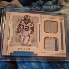 DJ Moore 2018 National Treasures Rookie Dual Materials card