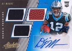 2018 Panini Absolute Base Set DJ Moore #166 card