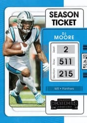 2021 Panini Contenders Base Set DJ Moore #14 card