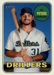 2018 Topps Heritage Minor League Base Set DJ Peters #89 card
