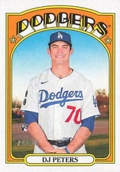 2021 Topps Heritage Base Set DJ Peters #532 card