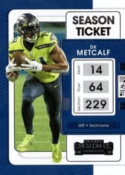 2021 Panini Contenders Base Set DK Metcalf #86 card