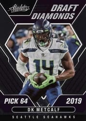 2022 Panini Absolute Draft Diamonds DK Metcalf #DD-13 card