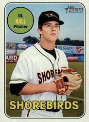 2018 Topps Heritage Minor League Base Set DL Hall #2 card