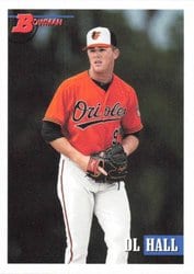 2021 Bowman Heritage Base Set DL Hall #101 card