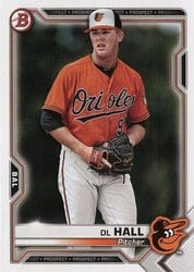 2021 Bowman Prospects DL Hall #BP-122 card