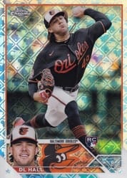 2023 Topps Chrome Logofractor Edition Base Set DL Hall #10 card