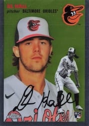 2023 Topps Chrome Platinum Anniversary Base Set DL Hall #72 card