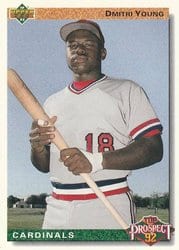 1992 Upper Deck Base Set Dmitri Young #58 card