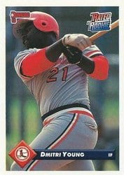 1993 Donruss Base Set Dmitri Young #638 card