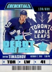 2019-20 Upper Deck Credentials Base Set Dmytro Timashov #118 card