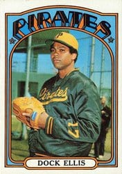 1972 Topps Base Set Dock Ellis #179 card