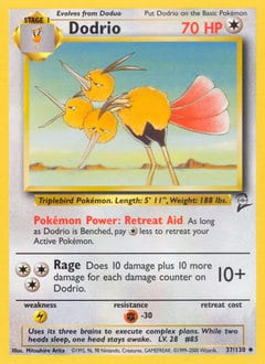 Base Set 2 Dodrio #37 card