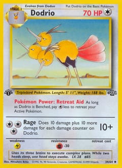 1999 Jungle Dodrio #34 card