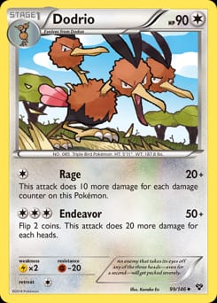 2014 XY Dodrio #99 card