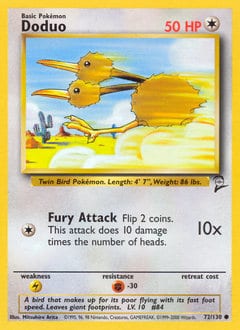 Base Set 2 Doduo #72 card