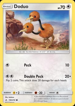 Unbroken Bonds Doduo #150 card