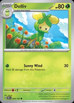 Obsidian Flames Dolliv #20 card