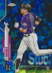 2020 Topps Chrome Sapphire Edition Base Set Dom Nuñez #456 card