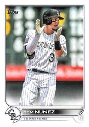 2022 Topps Base Set Dom Nunez #193 card