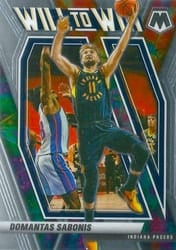 2020-21 Panini Mosaic Will to Win Domantas Sabonis #19 card