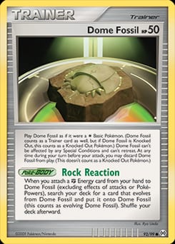 Arceus Dome Fossil #92 card