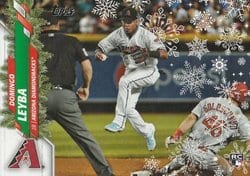 2020 Topps Holiday Base Set Domingo Leyba #HW92 card