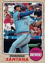 2017 Topps Heritage Base Set Domingo Santana #587b card