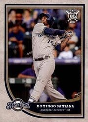 2018 Topps Big League Base Set Domingo Santana #261 card