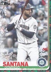 2019 Topps Holiday Base Set Domingo Santana #HW48 card