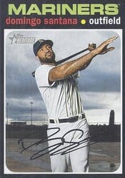 2020 Topps Heritage Base Set Domingo Santana #160 card